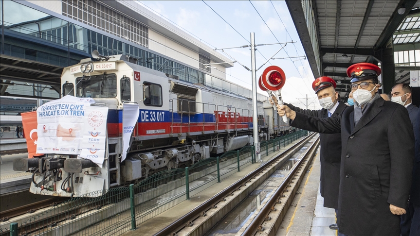 قطار باری ترکیه به چین راه افتاد