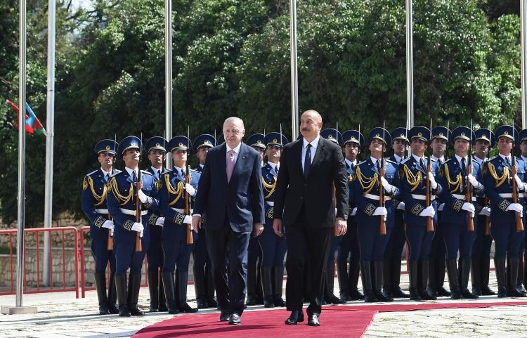 استقبال رسمی از رجب طیب اردوغان رئیس جمهور ترکیه در شوشا