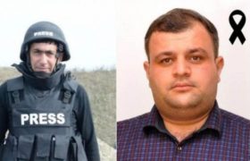 اختصاصی یاز اکو / فیلم شهادت دو خبرنگار جمهوری آذربایجان در اثر انفجار مین در قره باغ