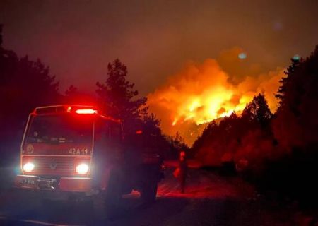 مهار آتش سوزی های جنگل در ترکیه