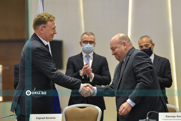 امضا توافق نامه همکاری فی مابین شرکت کاماز روسیه و کارخانه خودروسازی گنجه آذربایجان