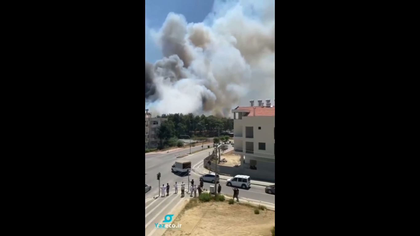 آتش سوزی در منطقه ماناوقات آنتالیا ادامه دارد