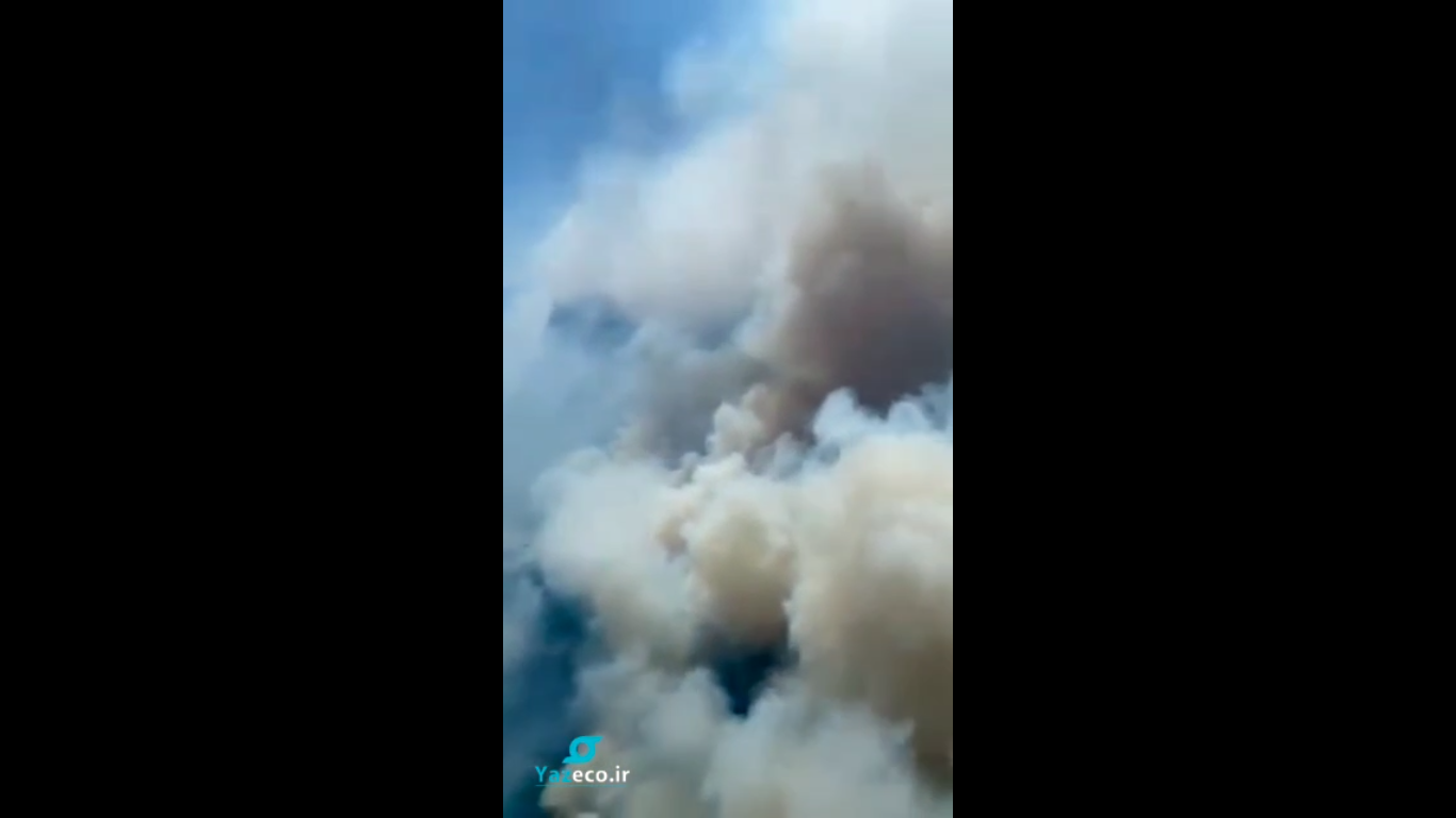نمای هوایی آتش سوزی در آنتالیا؛ مکان یابی آتش توسط هواپیماها همچنان ادامه دارد