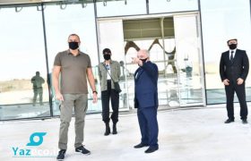 بازدید الهام علی اف رئیس جمهور آذربایجان از ترمینال فرودگاه بین المللی فضولی