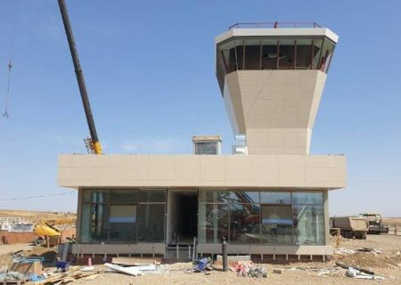 عملیات احداث فرودگاه فضولی به سرعت به پیش می رود + عکس