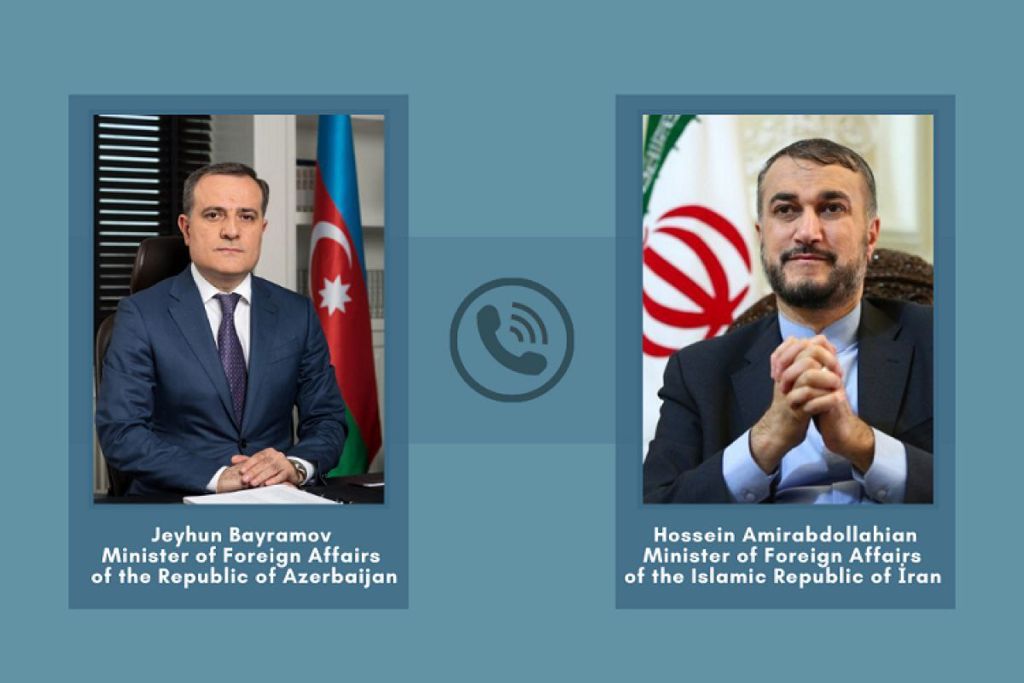 جیحون بایراموف وزیر امورخارجه آذربایجان تلفنی با حسین امیرعبداللهیان وزیر امور خارجه جدید ایران گفتگو کرد