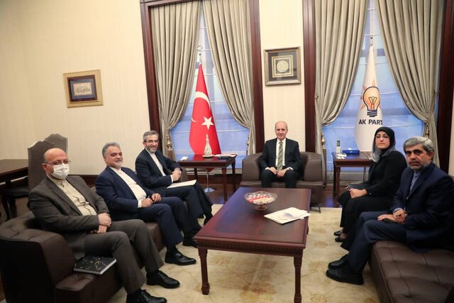 دیدار علی باقری با نایب رئیس حزب عدالت و توسعه ترکیه