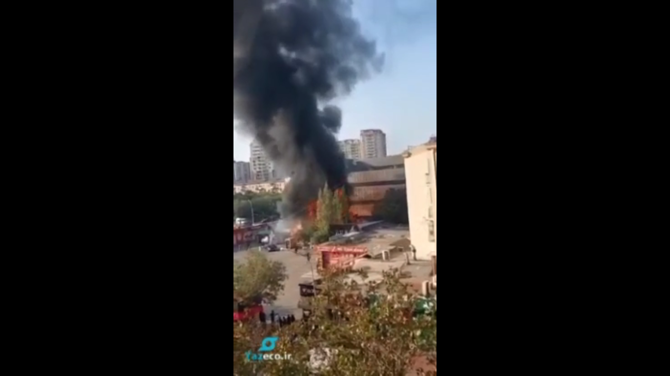 وقوع آتش سوزی در مرکز خرید مترو سیتی در‌ منطقه نریمانوف باکو