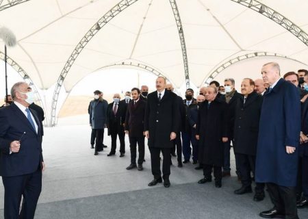 اردوغان در مراسم افتتاح جاده قره‌باغ: شما تا استانبول پیش خواهید آمد