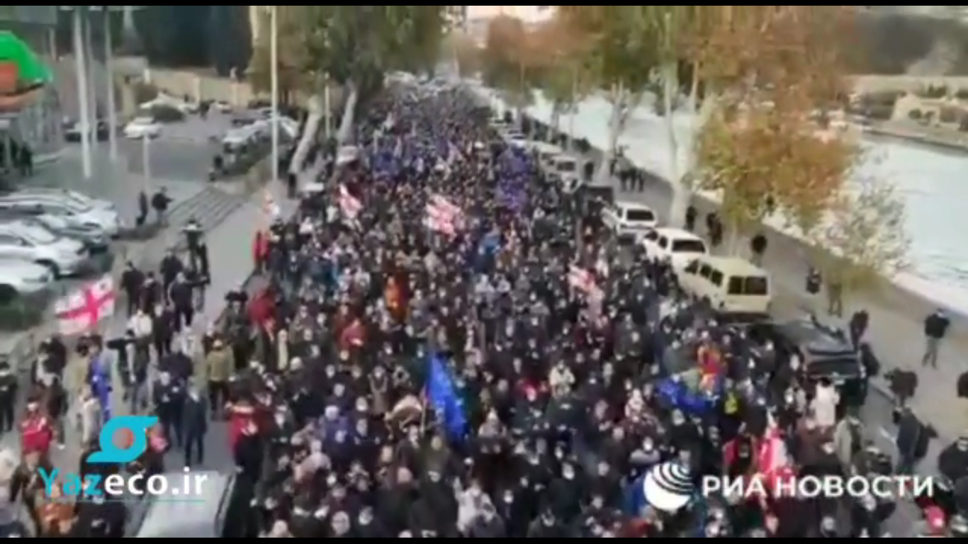 راهپیمایی طرفداران ساکاشویلی در گرجستان ادامه دارد