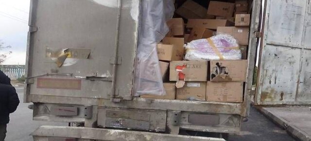توقیف کامیونهای حامل کالای قاچاق در تبریز