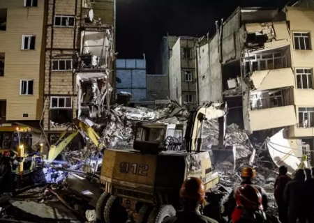 پنج فوتی و ۱۵ مصدوم در حادثه ریزش ساختمان پنج طبقه تبریز