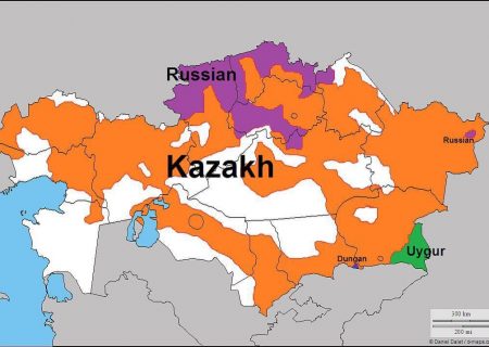 نقشه اتنیکی قزاقستان