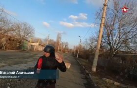 خبرنگاران روسی در زیر آتش نیروهای اوکراینی در نزدیکی دونتسک