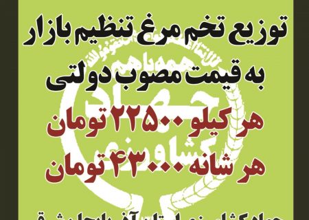 توزیع تخم مرغ به نرخ دولتی در  تبریز آغاز شد