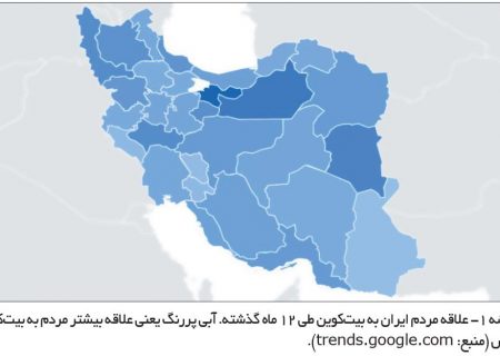 آیا علاقه مردم ایران به بیت‌کوین در همه شهرها با یکدیگر برابر است؟