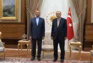دیدار وزیر امورخارجه ایران با رجب طیب اردوغان