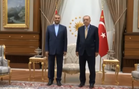 دیدار وزیر امورخارجه ایران با رجب طیب اردوغان