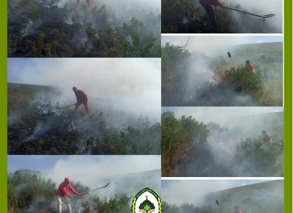 آتش سوزی مراتع مشجر و اراضی جنگلی پلاک قاشقچی از توابع شهرستان خدافرین به همت همکاران منابع طبیعی شبانه اطفا گردید