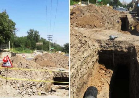 انتقال شبکه آب و فاضلاب به روستای علویان مراغه از سر گرفته شد