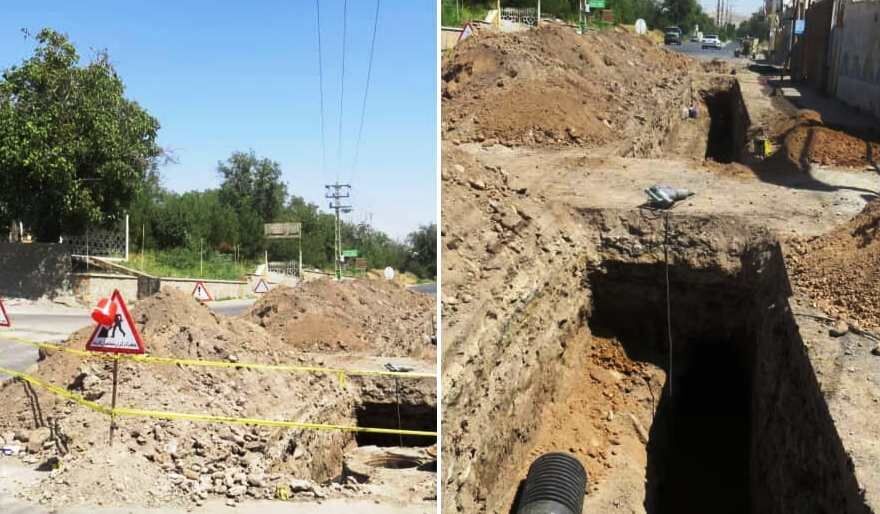 انتقال شبکه آب و فاضلاب به روستای علویان مراغه از سر گرفته شد