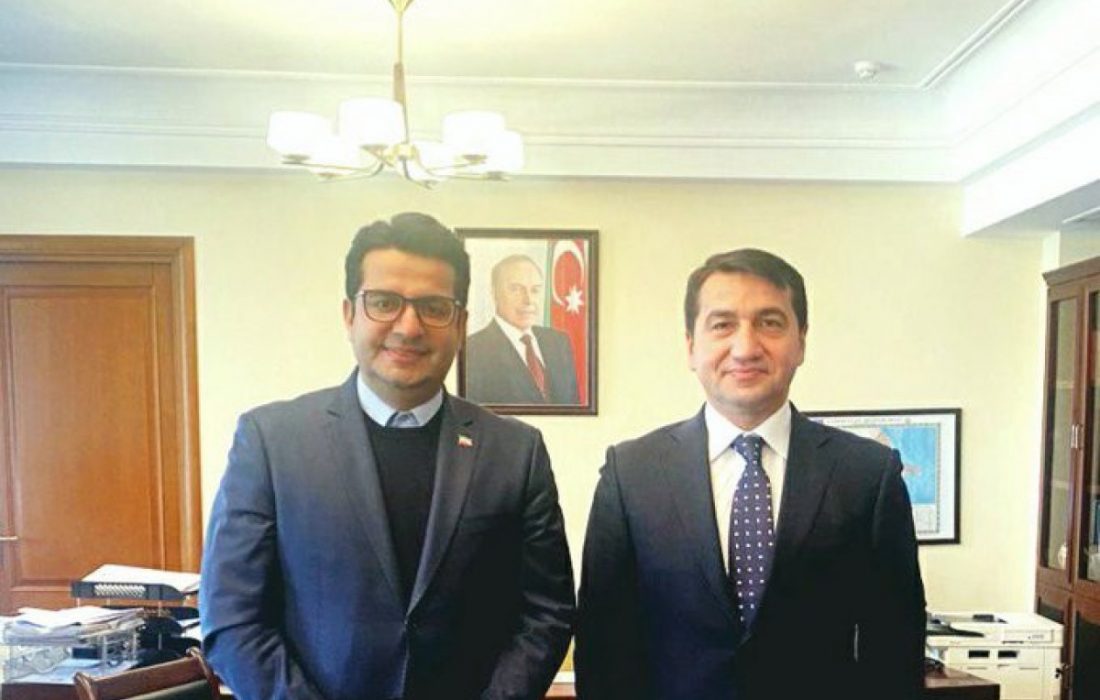 حکمت حاجی اف با سفیر ایران در آذربایجان دیدار کرد
