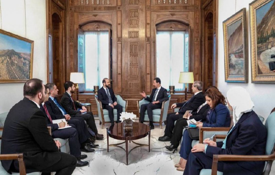 وزیر امور خارجه ارمنستان با بشار اسد دیدار کرد