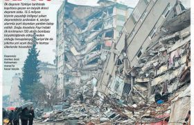 صفحه اول روزنامه های ترکیه یک روز بعد از فلاکت زلزله