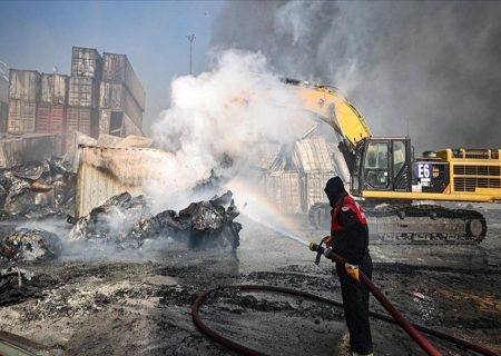 آتش سوزی بندر اسکندرون ترکیه بعد از ۵ روز مهار شد