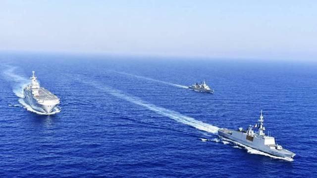 رزمایش دریایی مشترک آمریکا و اتحادیه اروپا علیه چین