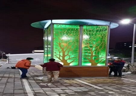 نخستین درخت مصنوعی در تبریز نصب شد