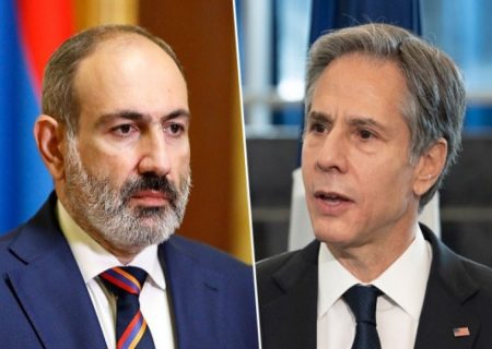 پاشینیان در مورد مذاکرات صلح ارمنستان و آذربایجان با بلینکن گفتگو کرد
