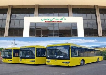 خدمات دهی اتوبوس‌های شرکت واحد در ایستگاه راه آهن خاوران