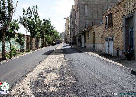 اتمام عملیات تعریض خیابان ۱۲ متری شهید منتظری در ضلع شرقی پارک باغشمال