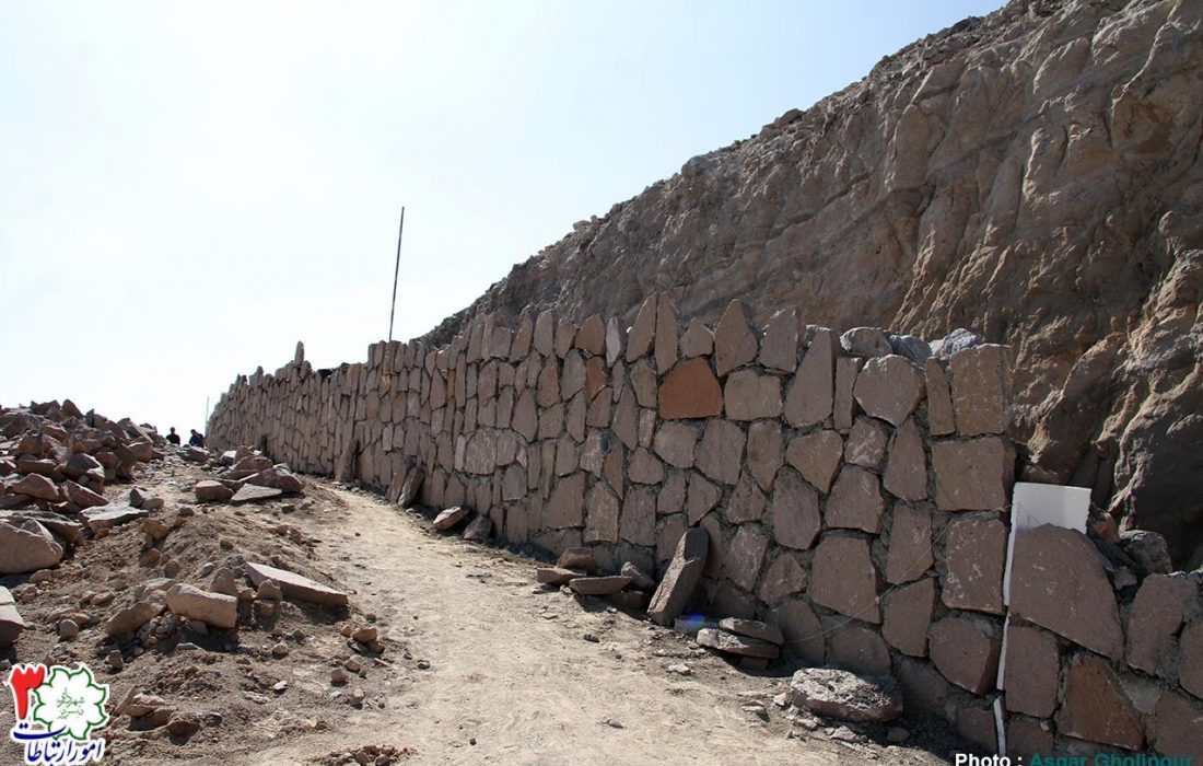 احداث ۲۵۰ متر دیوار حائل سنگی در پارک جنگلی مارالان