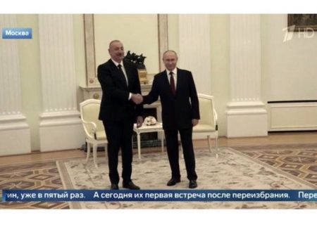 گزارش کانال یک روسیه از سفر رئیس جمهور آذربایجان به مسکو