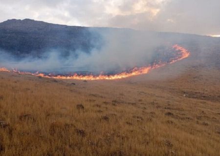چهار هکتار از مزارع و مراتع بوکان در آتش سوخت