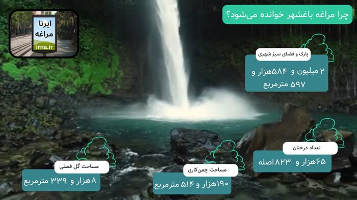 مراغه بیش از ۲.۵ میلیون مترمربع فضای سبز شهری و پارک دارد