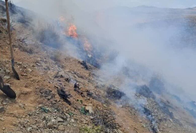 مهار آتش‌سوزی در مراتع آلماچوان شهرستان مراغه