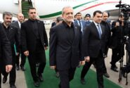 رئیس‌جمهور ایران جهت شرکت در اجلاس سران اکو وارد فضولی شد