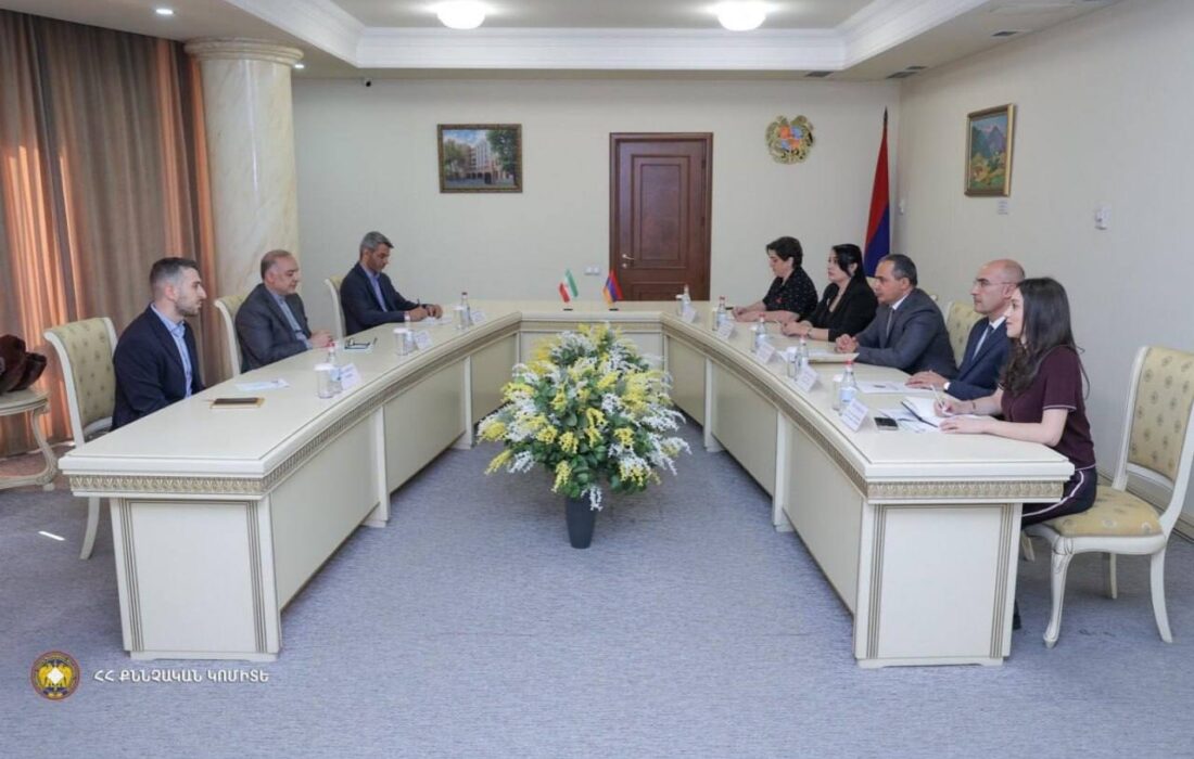 رئیس کمیته تحقیقاتی ارمنستان با سفیر جمهوری اسلامی ایران دیدار کرد