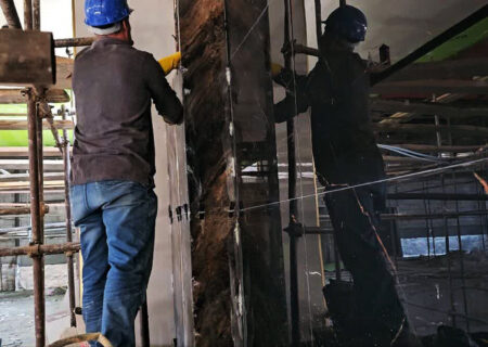 پروژه استخر ۸۵۰ میلیارد ریالی تجلائی به مرحله کاشیکاری رسید