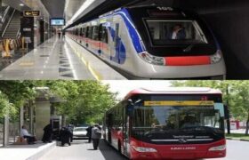 خدمات‌دهی مترو و خطوط brt تبریز چهارم و پنجم آذر رایگان شد