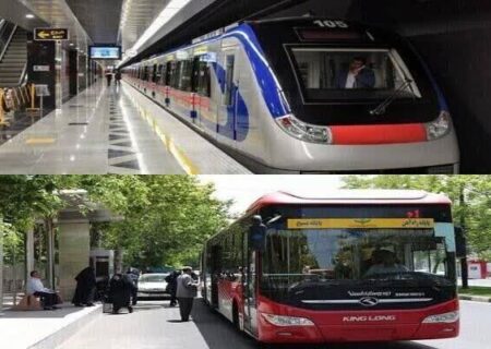 خدمات‌دهی مترو و خطوط brt تبریز چهارم و پنجم آذر رایگان شد
