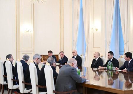 رئیس‌جمهور آذربایجان، وزیر امور خارجه ایران را به حضور پذیرفت