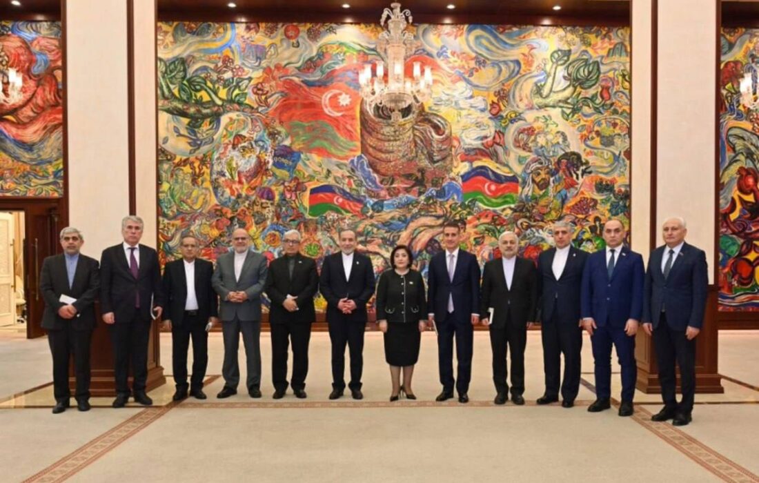 وزیر امور خارجه ایران در جریان سفر به باکو با رئیس مجلس جمهوری آذربایجان دیدار کرد