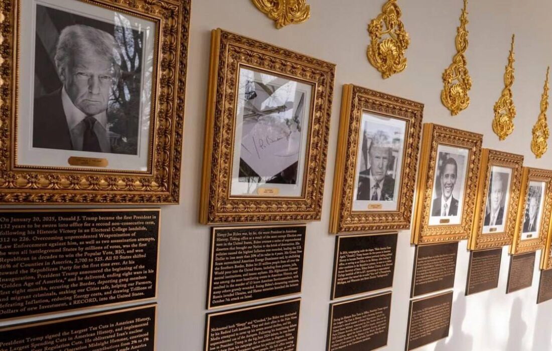 جمله های طعنه آمیز زیر پرتره های روسای جمهور در کاخ سفید 